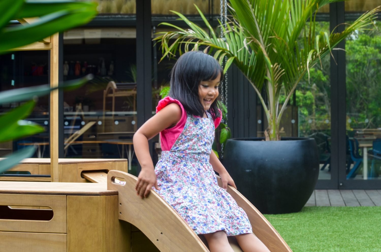Children building strength and balance on Outdorable climbers